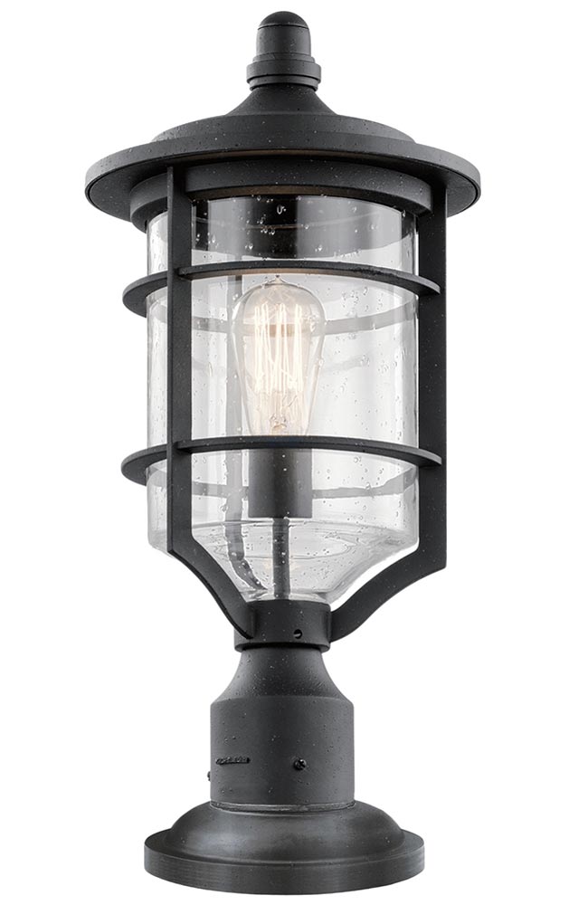 Kichler Royal Marine 1 Light Medium Outdoor Pedestal Lantern Black