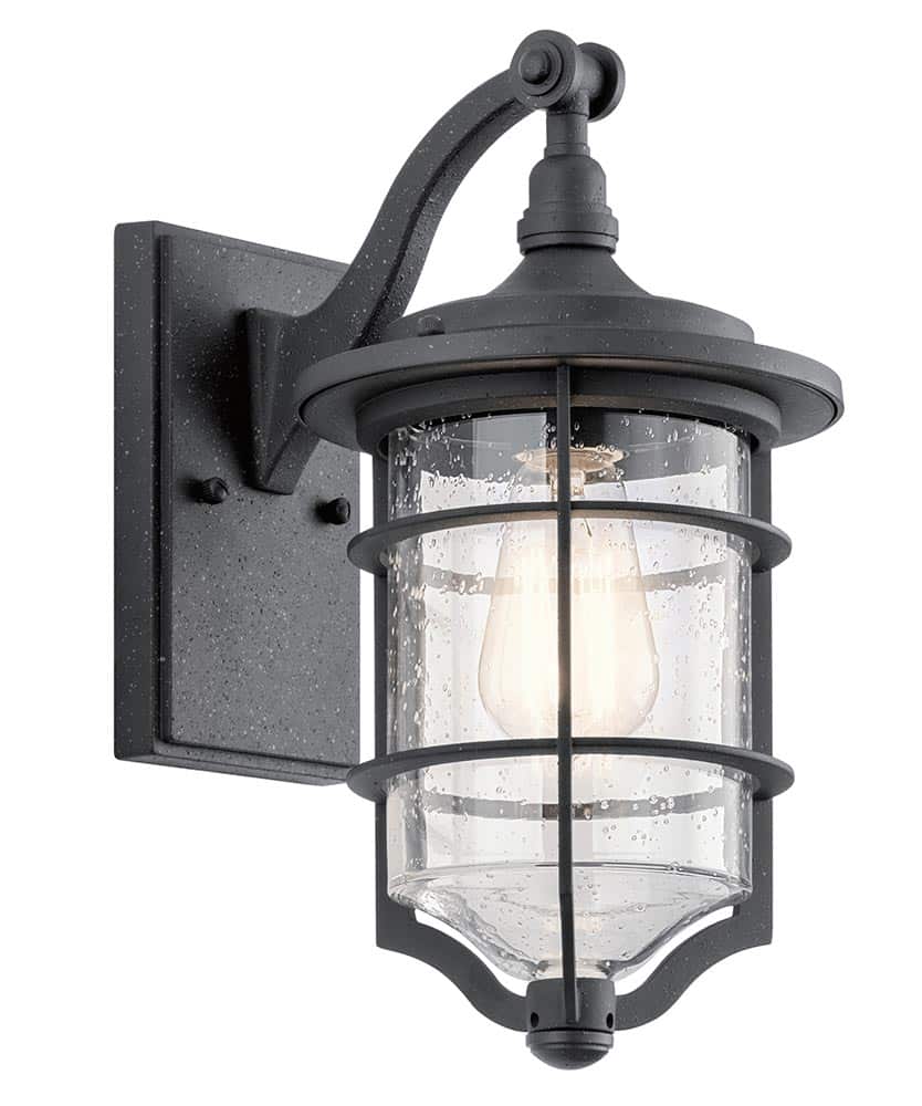 Kichler Royal Marine 1 Light Small Outdoor Wall Lantern Black