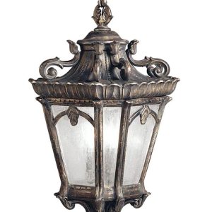 Kichler Tournai 3 Light Large Hanging Outdoor Porch Lantern Londonderry