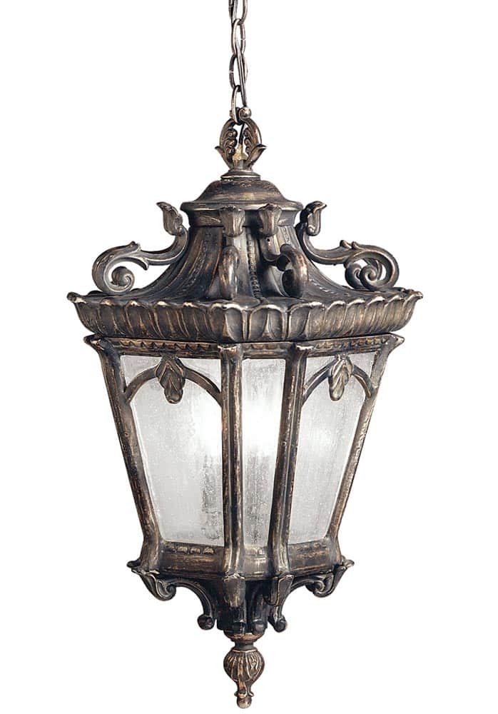 Kichler Tournai 3 Light Large Hanging Outdoor Porch Lantern Londonderry