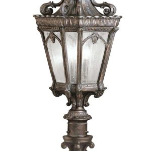 Kichler Tournai 3 Light Large Outdoor Pedestal Lantern Londonderry
