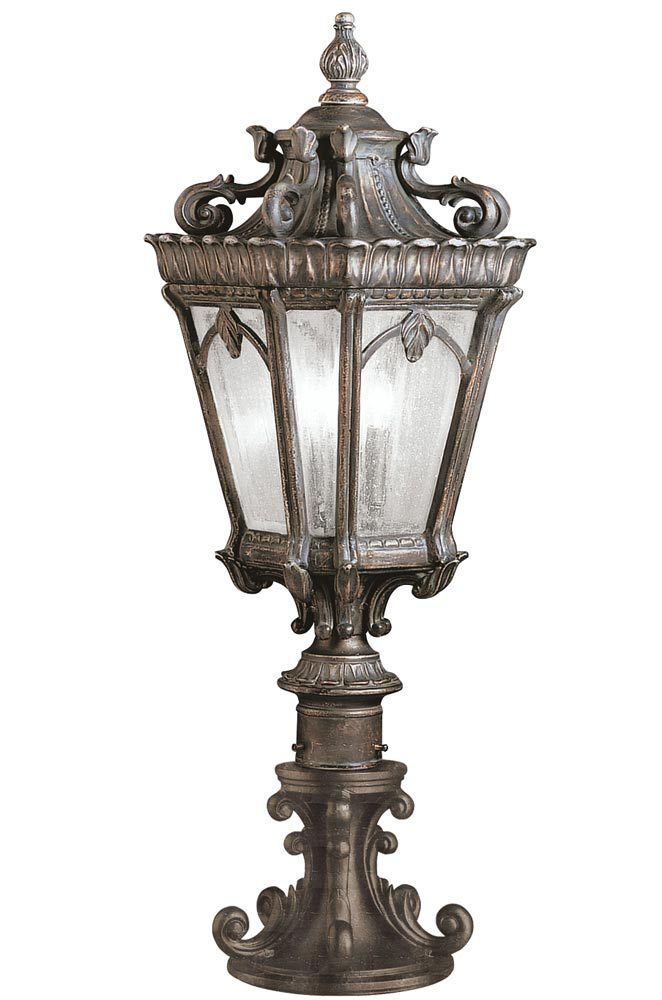 Kichler Tournai 3 Light Large Outdoor Pedestal Lantern Londonderry