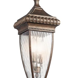 Kichler Venetian Rain Hanging Outdoor Porch Lantern Brushed Bronze