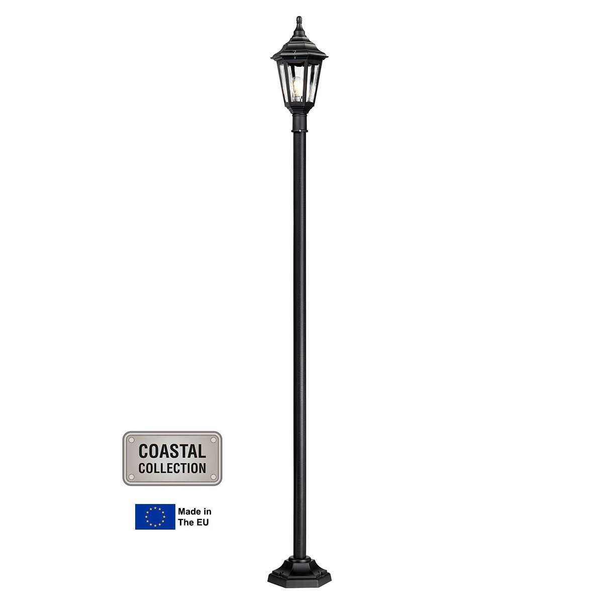 Elstead Kinsale Corrosion Proof 1 Light Outdoor Lamp Post Black