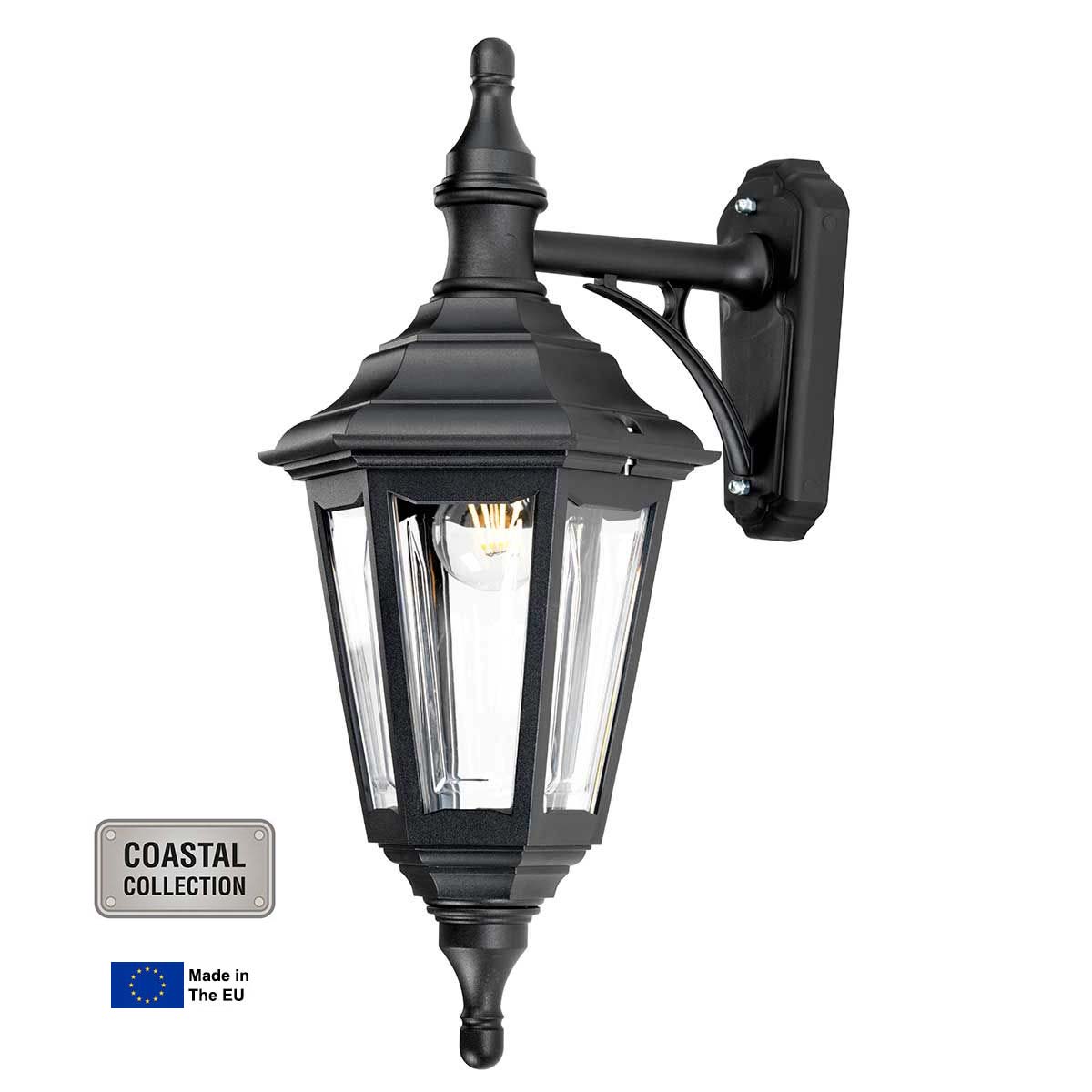 Elstead Kinsale Corrosion Proof 1 Light Outdoor Wall Lantern Black