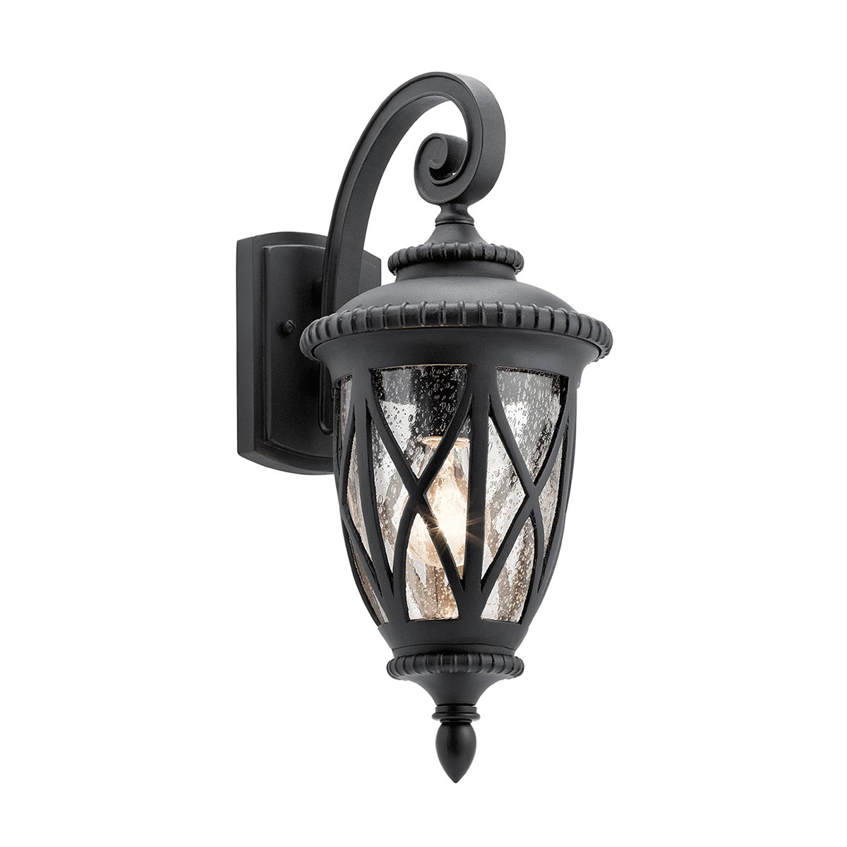 Kichler Admirals Cove Medium Outdoor Wall Lantern Textured Black