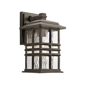 Kichler Beacon Square 1 light small outdoor wall lantern in olde bronze