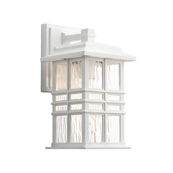 Kichler Beacon Square 1 light small outdoor wall lantern in white