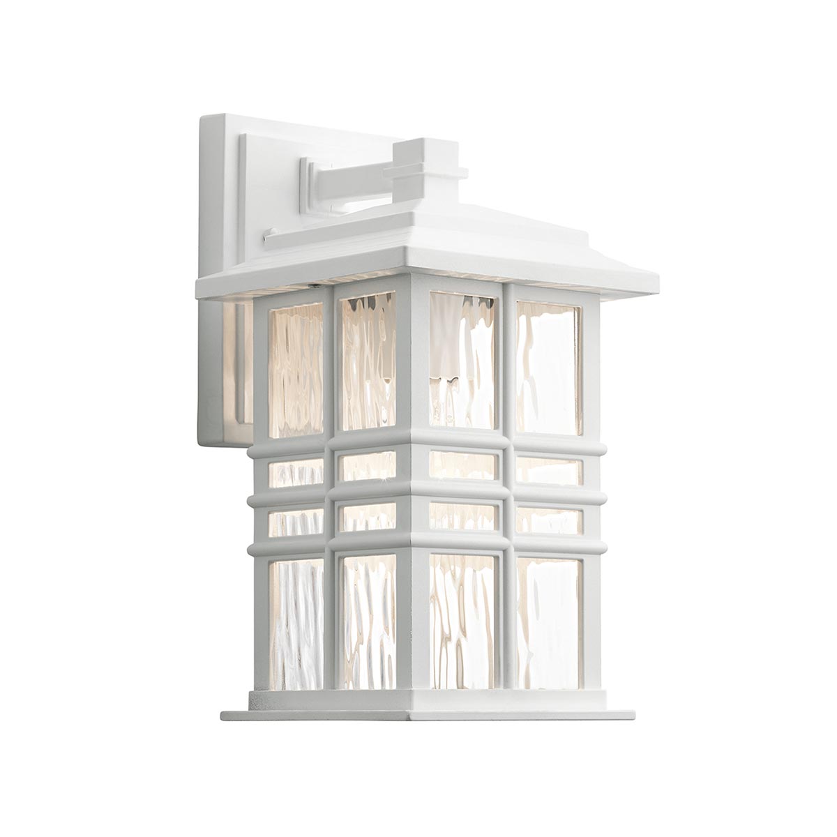 Kichler Beacon Square 1 Light Small Outdoor Wall Lantern White IP44