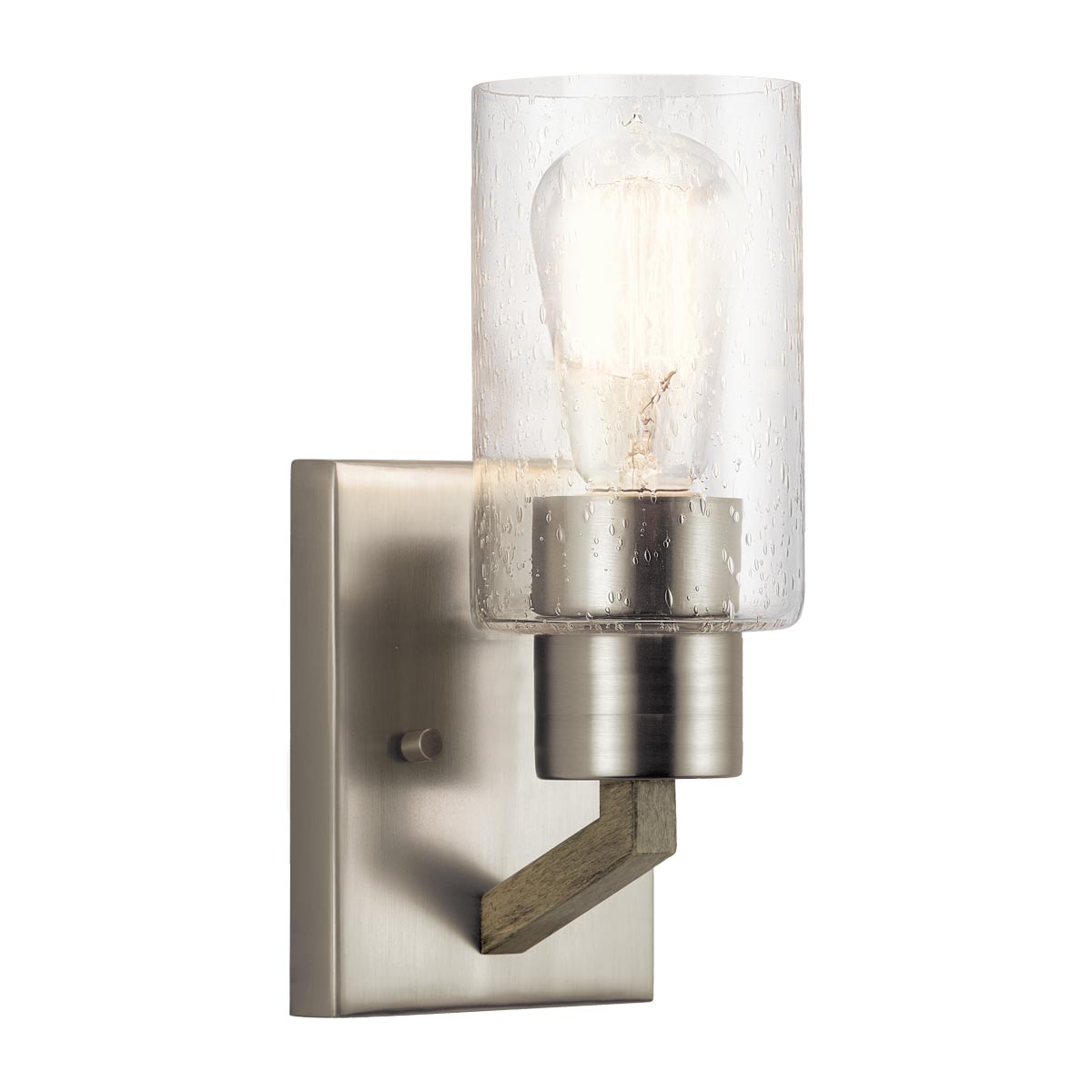 Kitchler Deryn Single Wall Light In Distressed Antique Grey