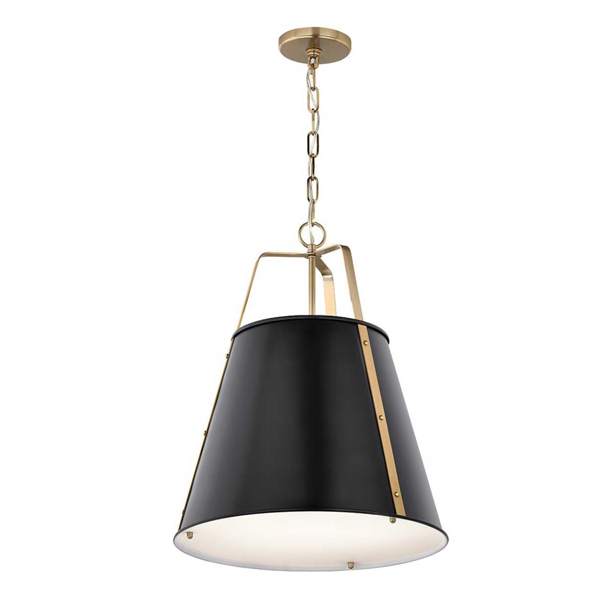 Kichler Etcher Large 2 Light Pendant in Black and Bronze