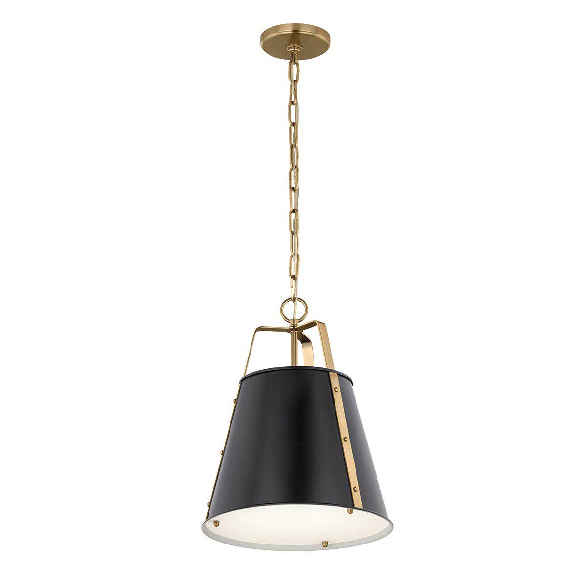 Kichler Etcher Medium 1 Light Pendant in Black and Bronze