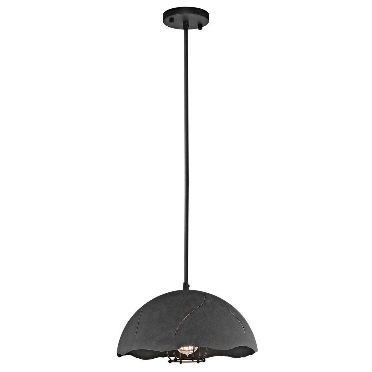 Kichler Fracture Weathered Zinc 1 Light Small Industrial Pendant