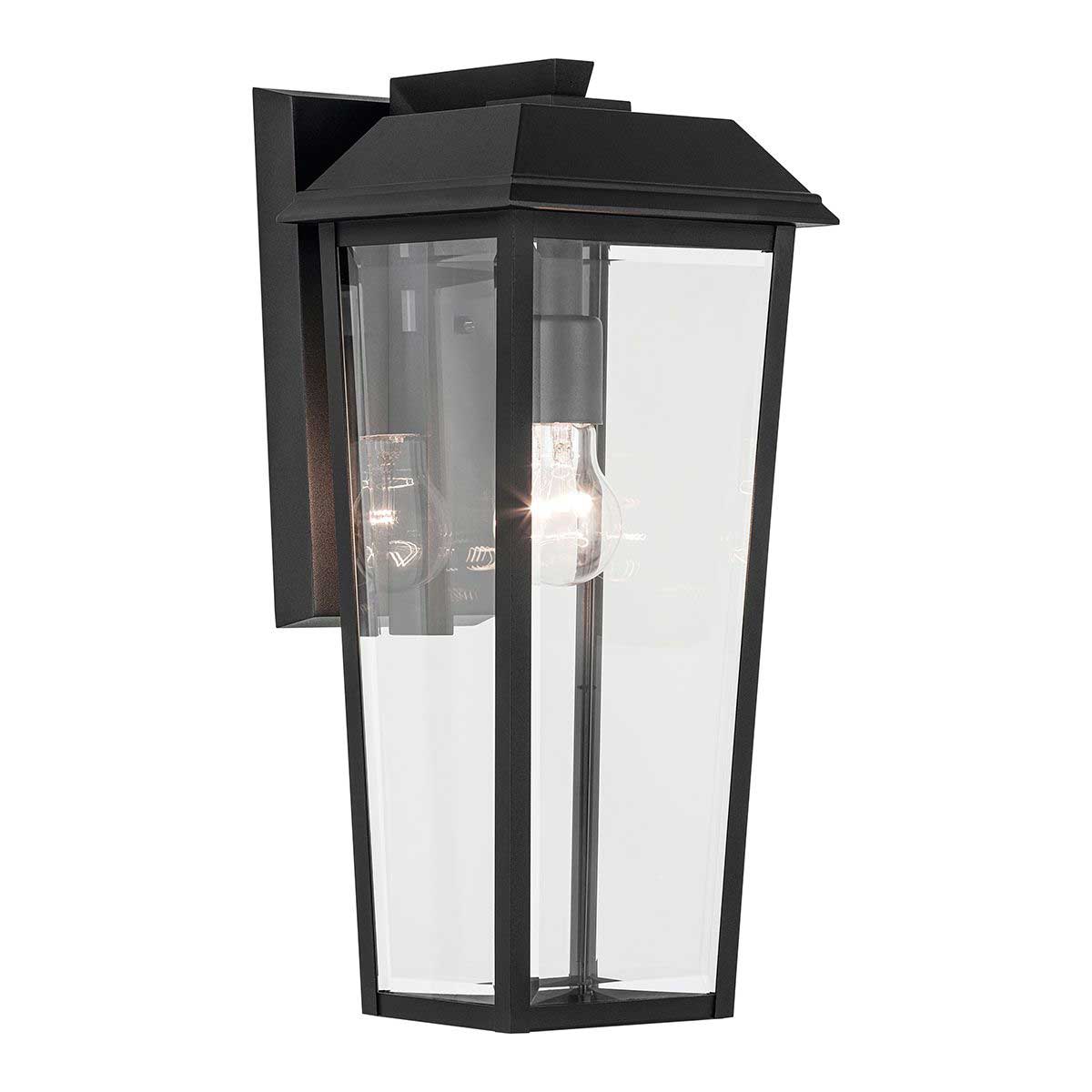 Mathus Modern 1 Light Medium Outdoor Wall Lantern in Black