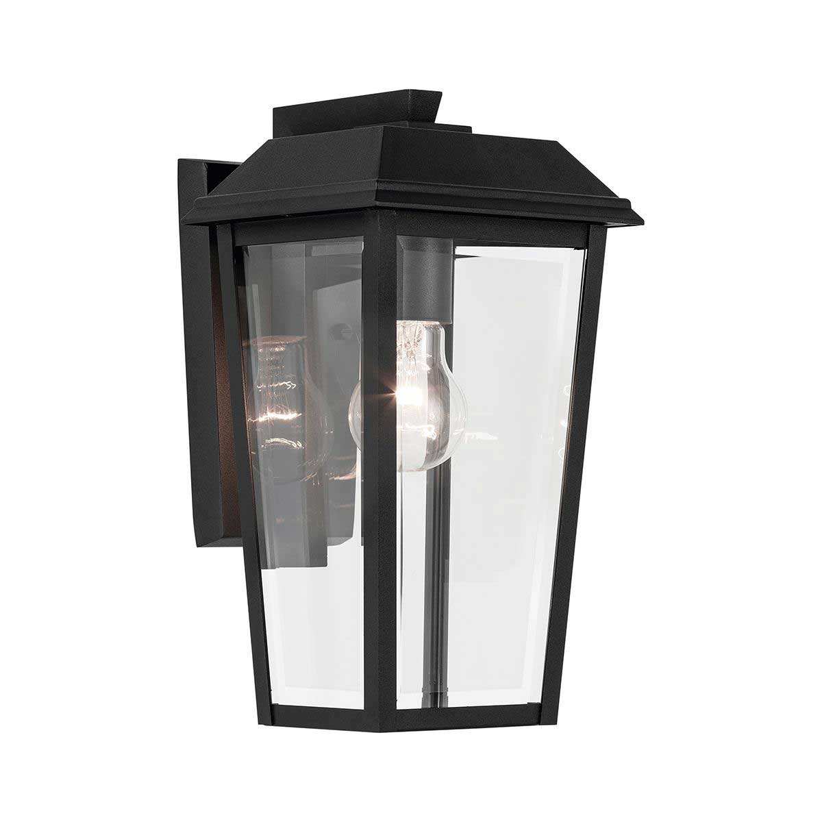 Mathus Modern 1 Light Small Outdoor Wall Lantern in Black