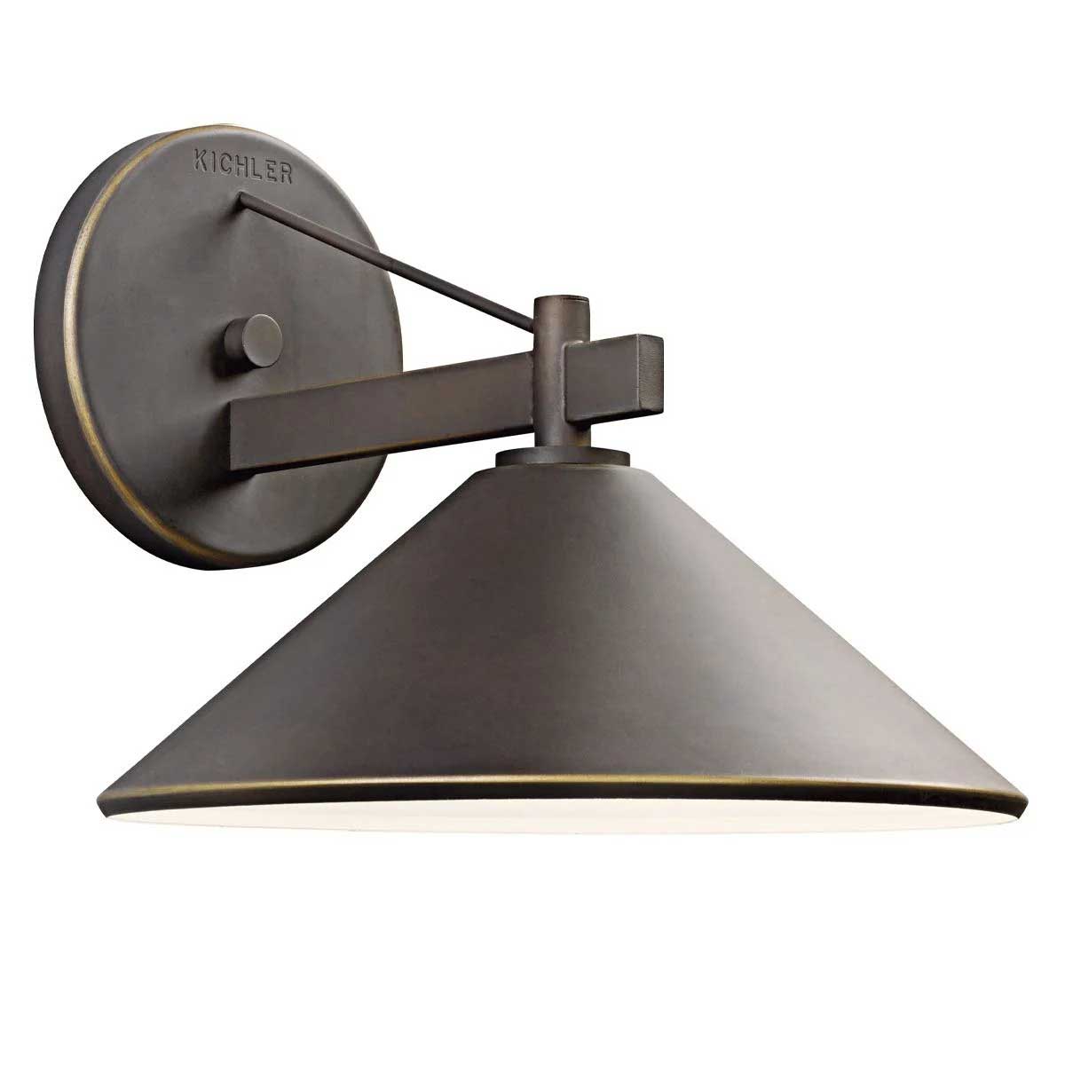 Ripley Medium Modern LED Exterior Wall Light in Old Bronze