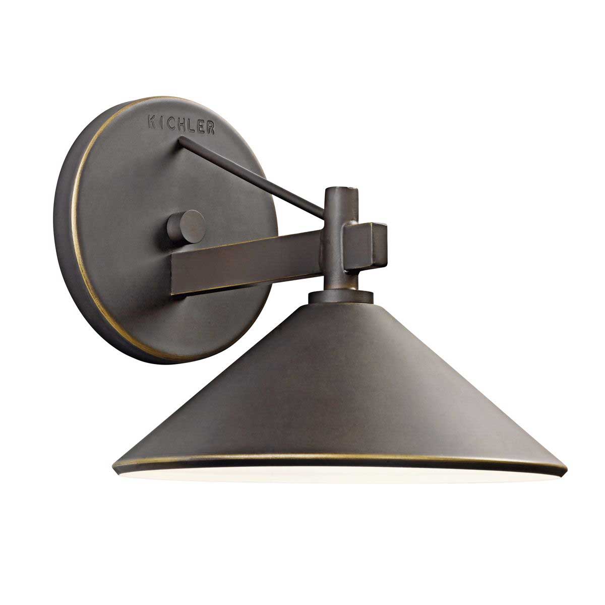 Ripley Small Modern LED Exterior Wall Light in Old Bronze