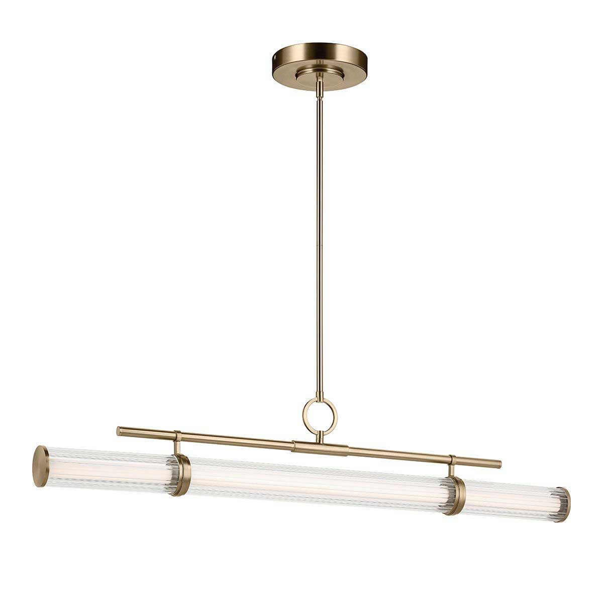 Kichler Riven Modern LED Linear Pendant Champagne Bronze