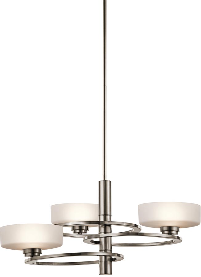 Kichler Aleeka 3 Light Contemporary Chandelier Classic Pewter