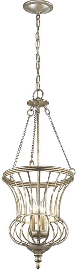 Kichler Calla Sterling Gold 3 Light Medium Pendant Lantern