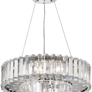 Kichler Crystal Skye Large 8 Light Chandelier Polished Chrome IP44
