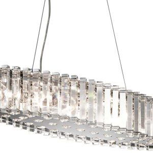 Kichler Crystal Skye 8 Light Island Chandelier Polished Chrome IP44