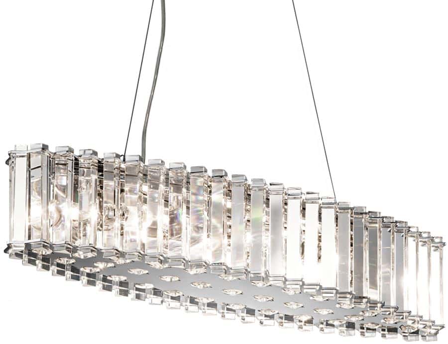 Kichler Crystal Skye 8 Light Island Chandelier Polished Chrome IP44