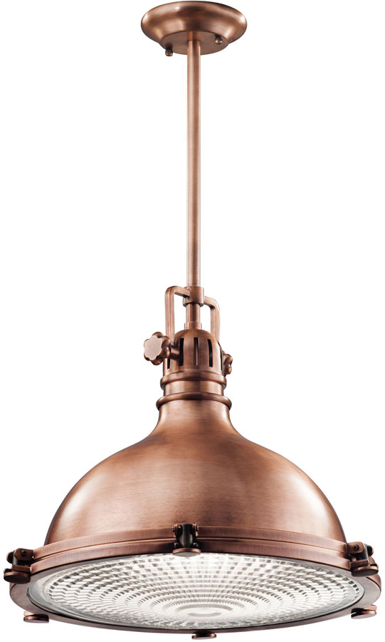 Kichler Hatteras Bay Extra Large Industrial Kitchen Pendant Antique Copper