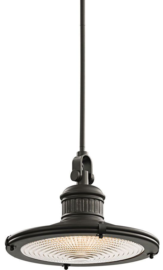 Kichler Sayre 1 Light Large Industrial Pendant Olde Bronze