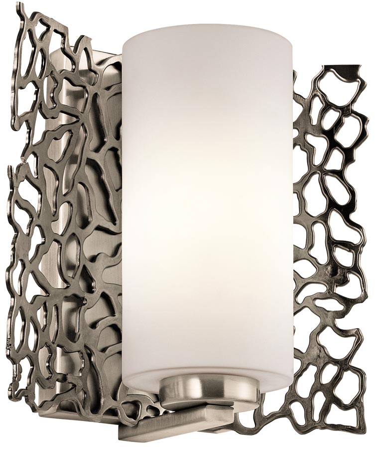 Kichler Silver Coral 1 Light Single Wall Light Classic Pewter