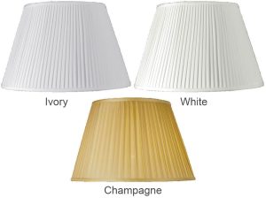 Empire knife pleat faux silk lamp shade colour choice