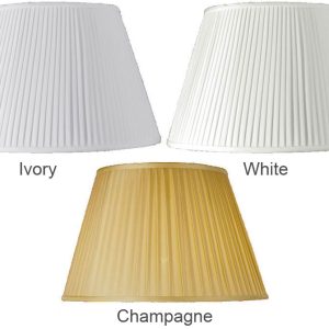 Empire knife pleat faux silk lamp shade colour choice