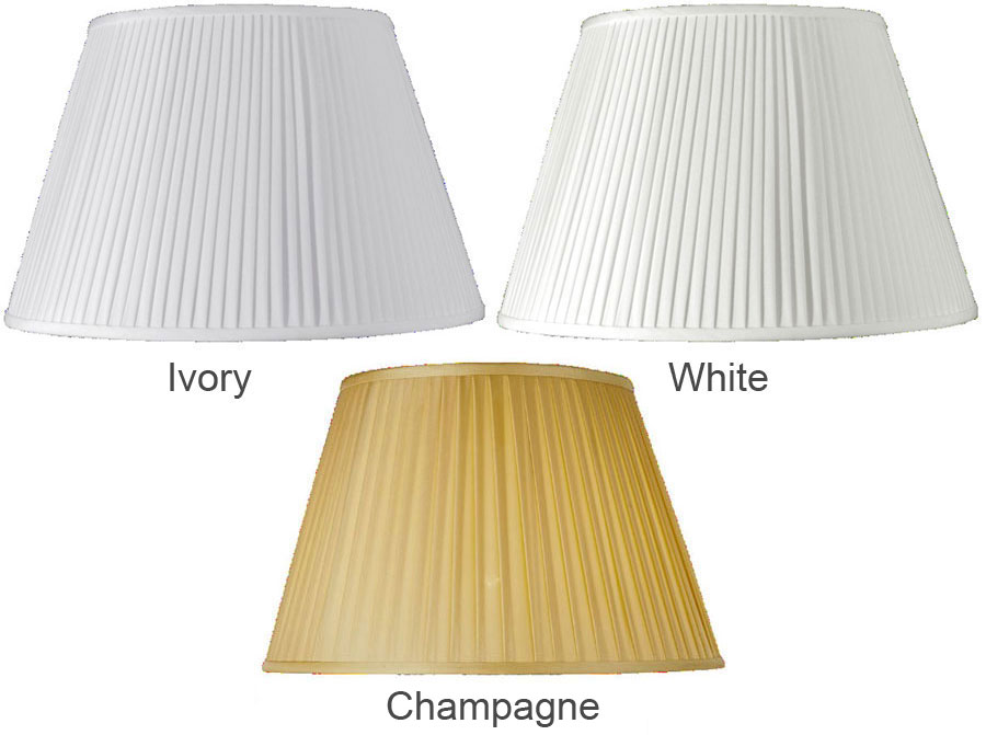 Empire Knife Pleat 16 Inch Ceiling Large Table Lamp Shade Choices - Large White Ceiling Shade Uk