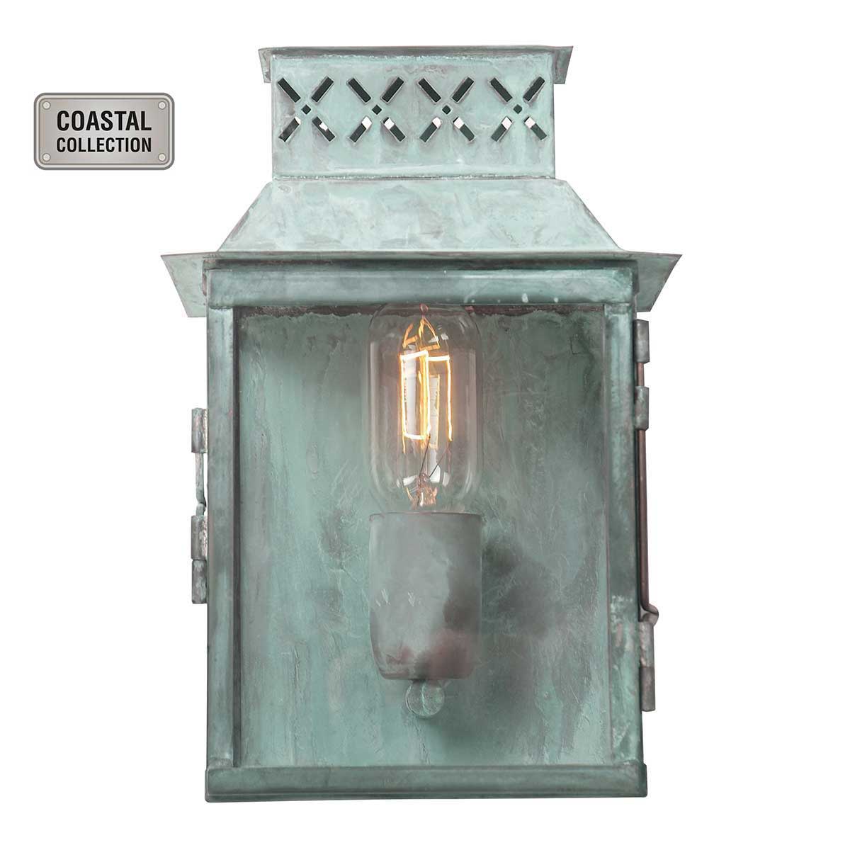 Lambeth Palace Verdigris Solid Brass Period Garden Wall Light