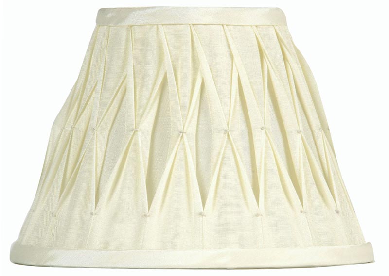 Pinch Pleated 20 inch Ivory Faux Silk Floor Lamp Shade