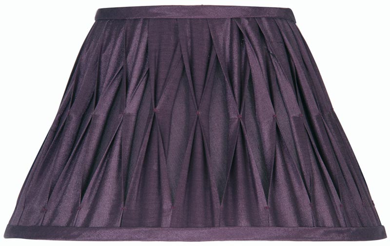 Pleated 5 Inch Plum Faux Silk Clip On Lamp Shade