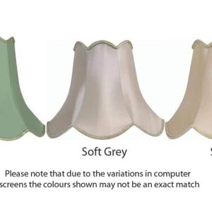 Scalloped fabric lamp shade in choice of colours