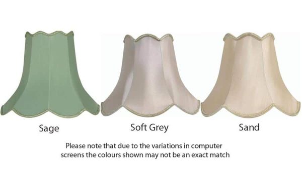 Scalloped 20 Inch Traditional Floor Lamp Shade Choice 3 Colours