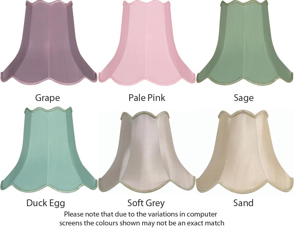 Scalloped 16 Inch Traditional Floor Lamp Shade Choice 6 Colours Scalloped 16 Inch Traditional Floor Lamp Shade Choice 6 Colours