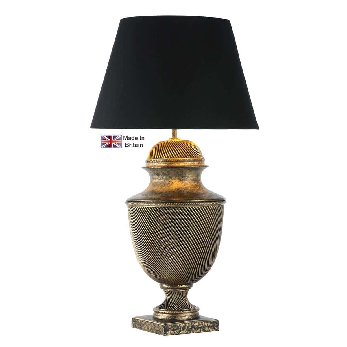 Lattice Classic Urn Table Lamp Base Only Black / Gold