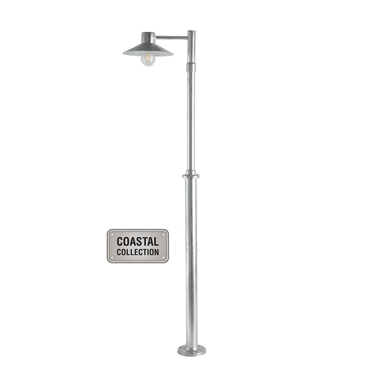 Norlys Lund Single Head Outdoor Lamp Post Galvanised IP55