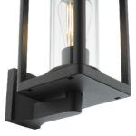 Dar Mackenzie Modern Outdoor Wall Lantern Matt Black