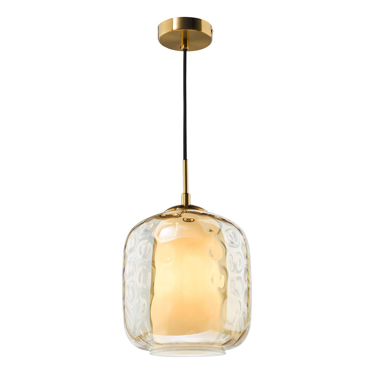 Dar Majella Champagne Glass Pendant Light Antique Brass