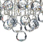 Dar Matrix 5 Light Flush Crystal Ceiling Light Chrome