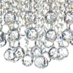 Dar Matrix 5 Light Flush Crystal Ceiling Light Chrome