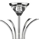 Dar Medusa Chrome 5 Light Dual Mount Chandelier Crystal