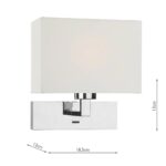 Dar Modena Switched Wall Light Chrome Bracket Only