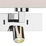 Dar Modena Chrome Switched Wall Light With LED Reading Lamp