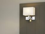 Dar Modena Chrome Switched Wall Light With LED Reading Lamp