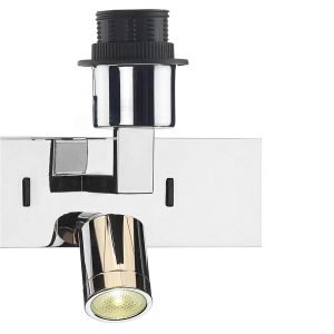 Modena polished chrome switched wall light with LED reading lamp bracket only